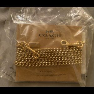 Coach gold chain strap